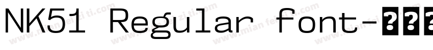 NK51 Regular font字体转换